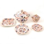 Staffordshire Imari pattern part dinner service, circa 1820.