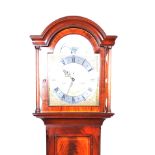 Modern mahogany longcase clock
