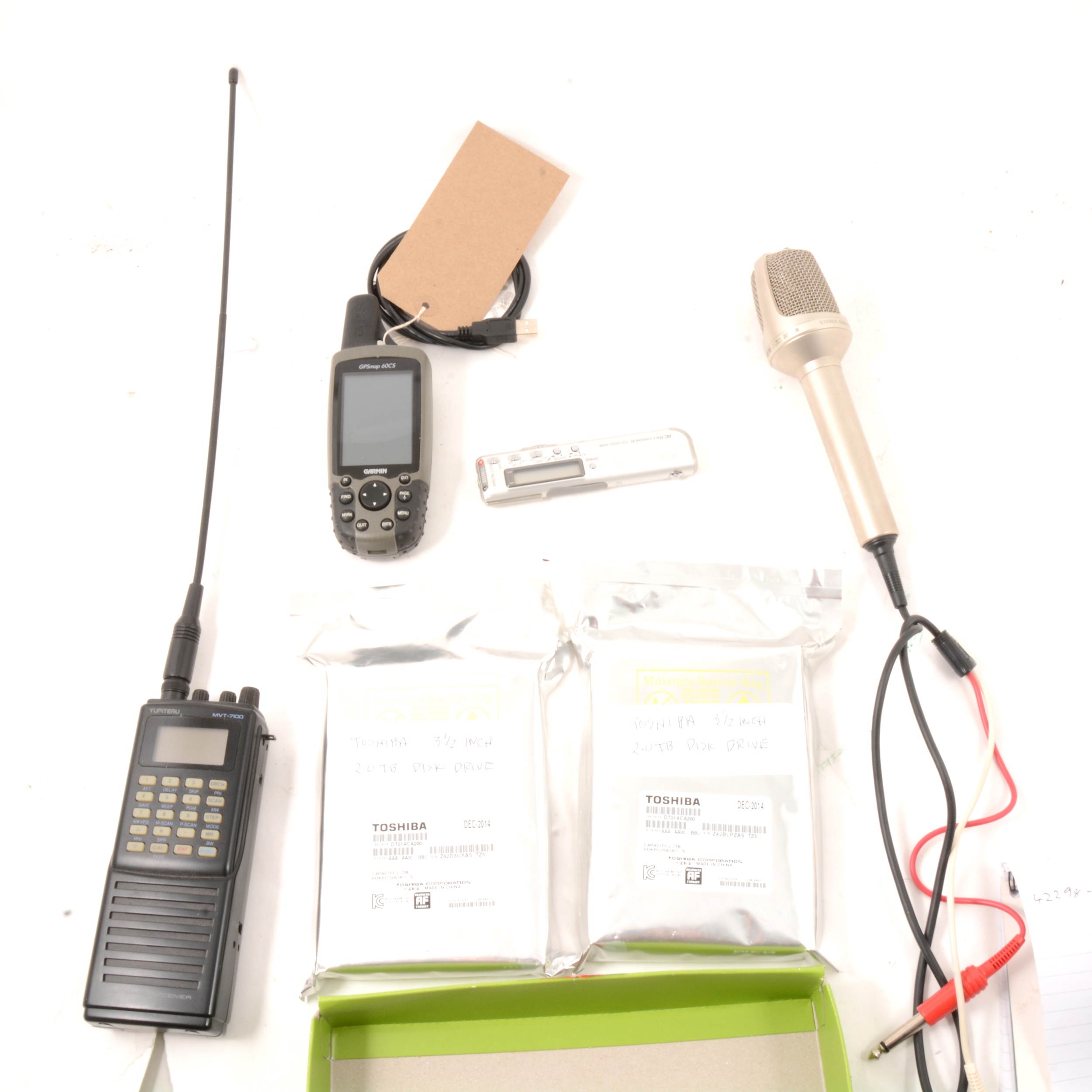Selection of electrical items.