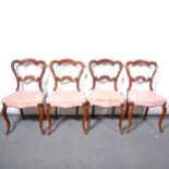 Set of eight Victorian mahogany dining chairs,
