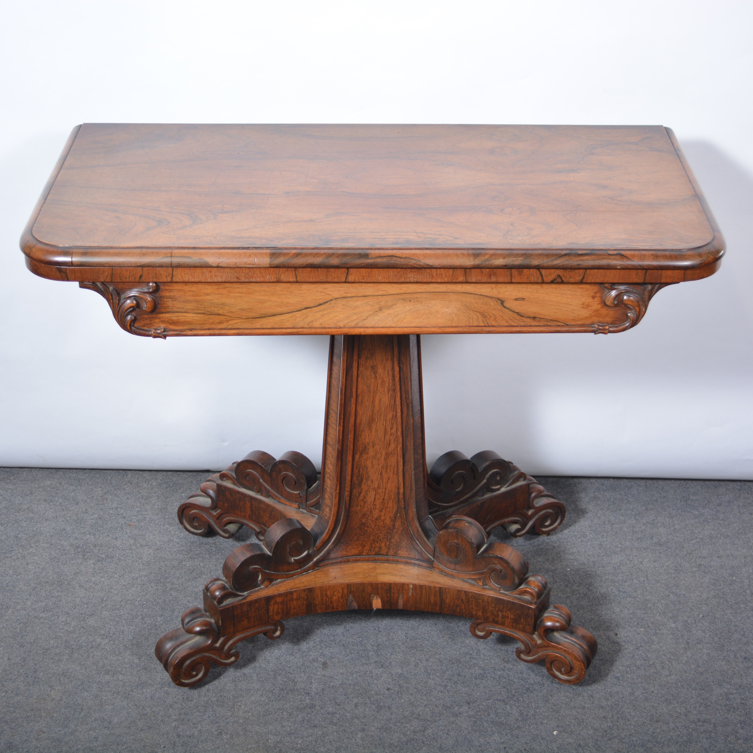 Victorian rosewood card table, - Image 2 of 2