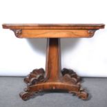 Victorian rosewood card table,