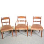 Set of six George IV mahogany dining chairs,