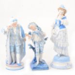 Three 19th century Continental porcelain figures.