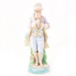 Vion & Baury bisque porcelain figure of a fisherman.