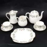 Crown Staffordshire Christmas Rose pattern teaset.