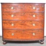 Victorian mahogany bowfront chest of drawers,