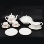 Royal Albert Moss Rose pattern teaset, etc.