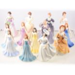 Thirteen Royal Doulton lady figures,