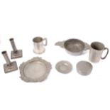 Small collection of pewter,
