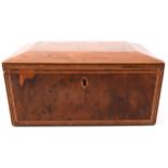 Regency yew wood and inlaid box,