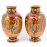 Pair of Royal Doulton Morrisian vases,