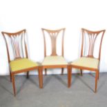 Set of twelve Edwardian mahogany dining chairs,