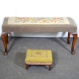 French oak footstool, and a Georgian style longstool.