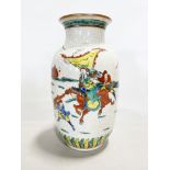 Chinese polychrome vase,