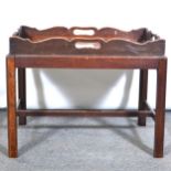 Victorian style mahogany butler’s tray,