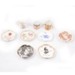 Large collection of Royal Crown Derby pin dishes,