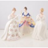 Collection of twenty one Royal Doulton lady figures,