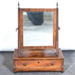 George III mahogany toilet mirror,