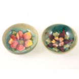 Two Moorcroft shallow bowls,