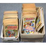 A quantity of comics, including Spider-Man Comics Weekly