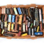 One tray of mostly OO gauge model railway rolling-stock and wagons