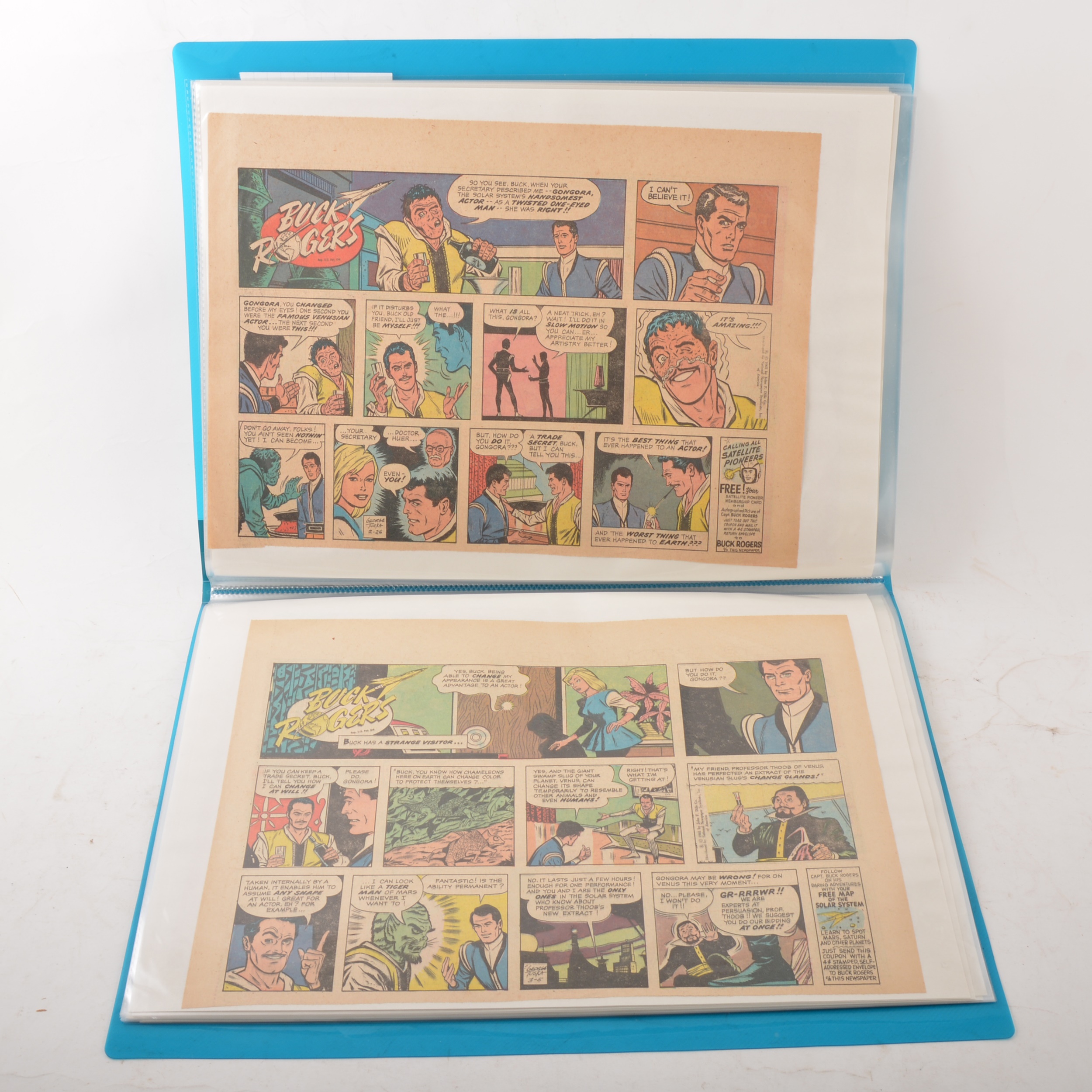 Three folders of Buck Rogers newspaper comic pages by George Tuska 1959 to 1965 - Image 8 of 14