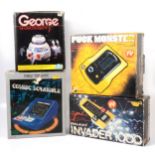 Four CGL electronic battery-operated games