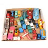 Tray of loose die-cast models and vehicles