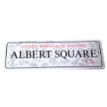 EastEnders signed Albert Square E20 wooden street sign