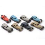 Eight early Dinky Toy Cars