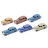 Six Dinky Toy cars