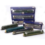 Eight Lima OO gauge model railway diesel locomotives.