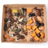 One tray of painted lead farm figures and animals