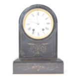 Large Victorian slate mantel clock,