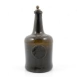 George III olive green glass wine bottle,