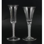 Two ale flutes,