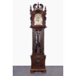A fine Edwardian mahogany longcase clock,