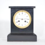Victorian slate mantel clock, signed Charles Frodsham,