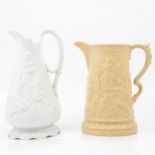 Stoneware Naomi jug and a Moses jug,