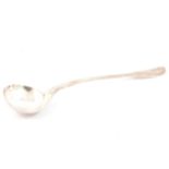 A Continental silver soup ladle, possibly Belgian or French.