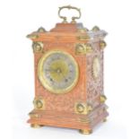 Victorian oak table clock, Winterhalder & Hofmeier movement,