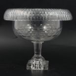 Irish glass turn over bowl,