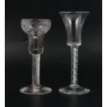 Pan top wine glass and another,