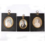 Three portrait miniatures,
