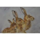 After Kate Wyatt, two two hare prints,