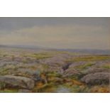 Frederick William Hayes - Moutain landscape, and two other watercolours
