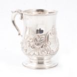 Silver christening mug by William Henry Sparrow, Birmingham 1903.
