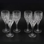 Set of six Stuart Crystal Redhouse 'Hampton' wine glasses.