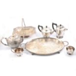 Viner's of Sheffield silver-plated four-piece tea and coffee set.